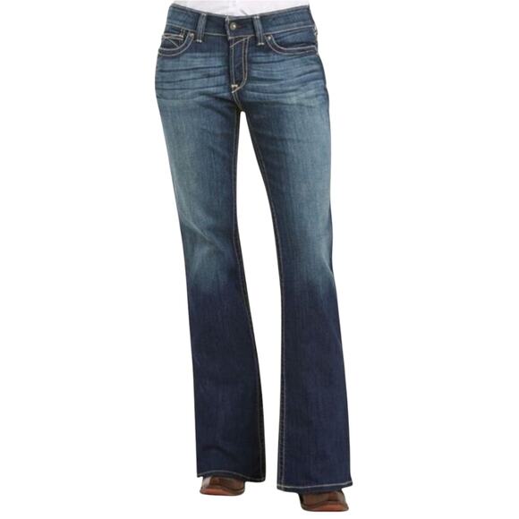 ARIAT R.E.A.L. Denim Spitfire Boot Cut Riding Jeans Size 30R - Picture 2 of 12